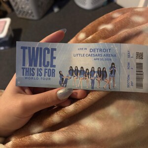 Twice This is for US Tour Concert Editable Ticket Template, Twice