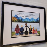 PERSONAIZED FAMILY Print-custom Family Illustration-housewarming Gift ...