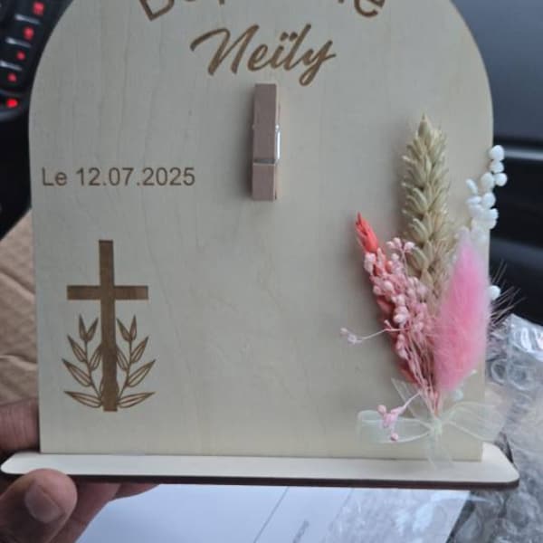 Décoration Bapteme Cadeau De Baptême Personnalisé, Croix En Bois Avec Nom, Cadeau De Première Communion, Cadeau
