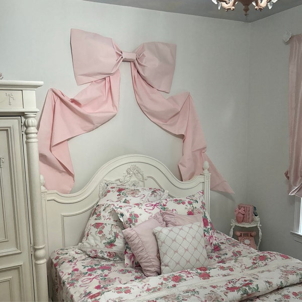Large Wall Bow in Pink, Nursery, Bedroom Event Bow Etsy