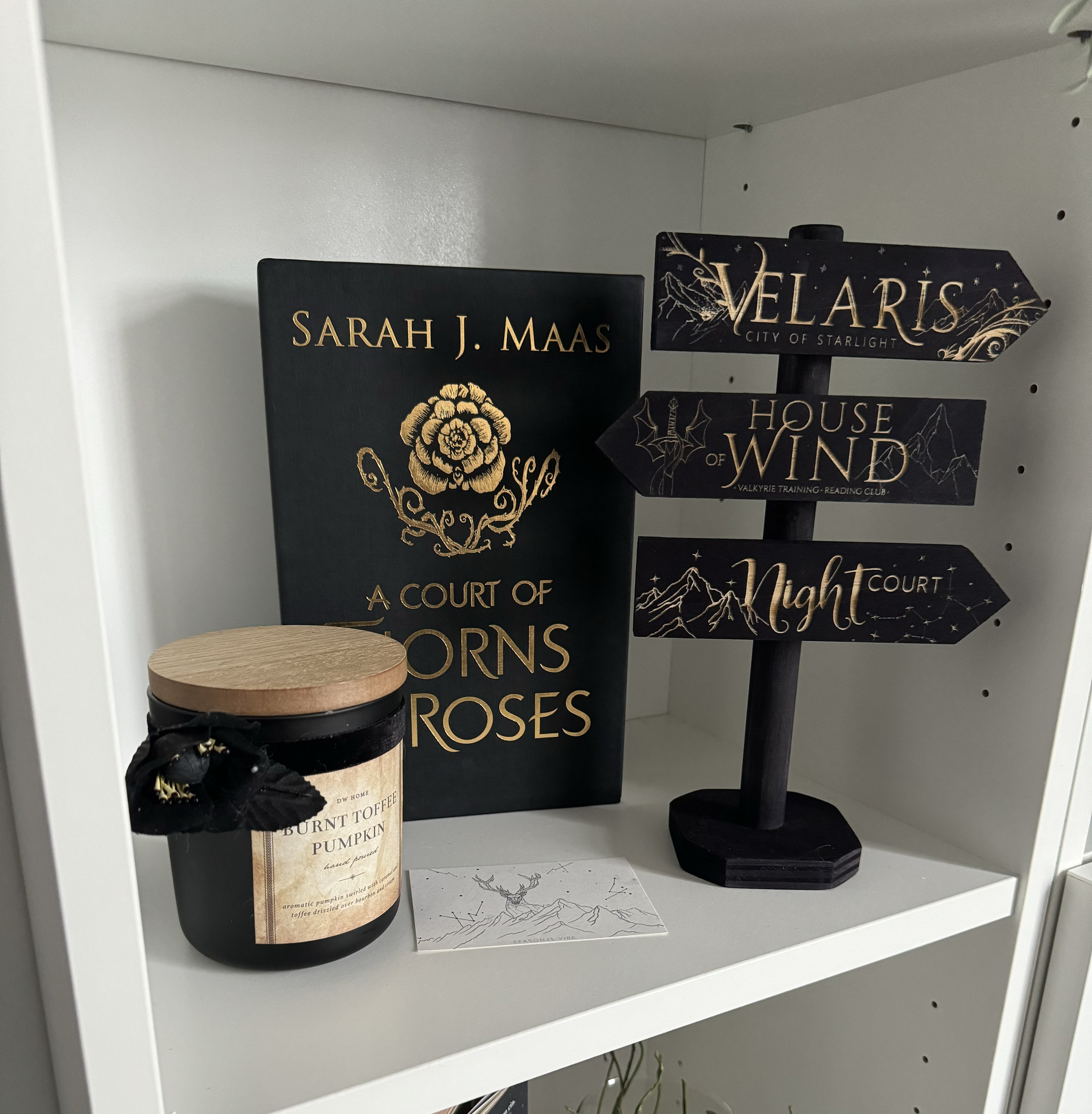 Standing Wooden Signposts, laser engraved, literary places inspired by literature: ACOMAF, Six of Crows, Nevernight...