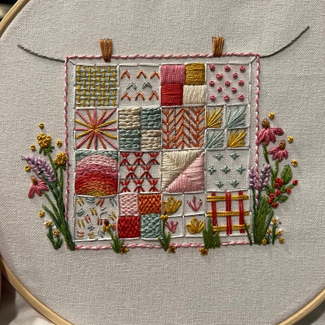 Cozy Quilt Embroidery Pattern - Instant Digital Download