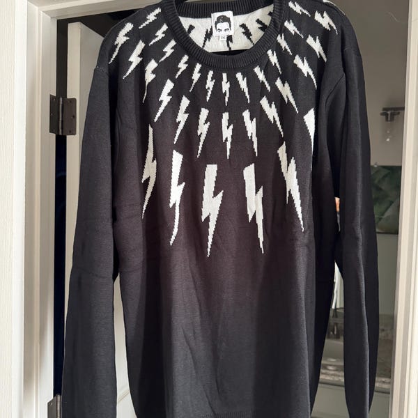 Lightning Bolts – Maglietta Parodia David Sweater Per Cani, Cotone, Taglie Da XS A 3XL, Colore Nero