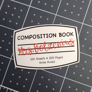 Composition Notebook Label, SVG, PNG, Instant Digital Download - Etsy