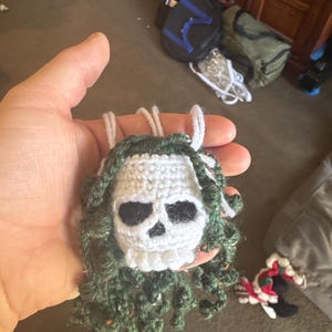 Hanging Plant in Pot With Skull Crochet Pattern Halloween Plants