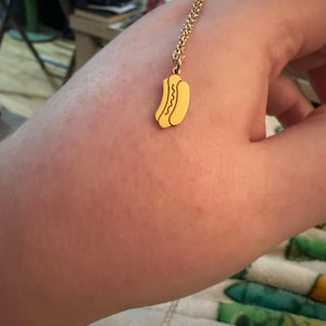 Customer photo, Hotdog Necklace