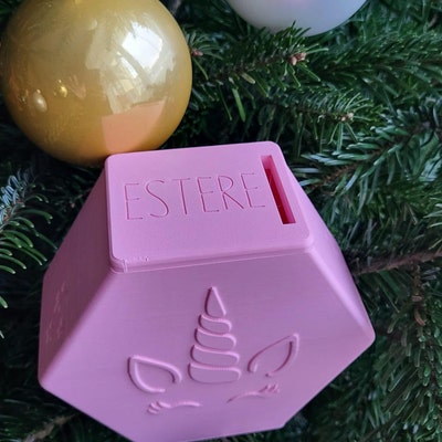 3d-printed Unicorn Piggy Bank With Personal Touch. Personalized Money ...