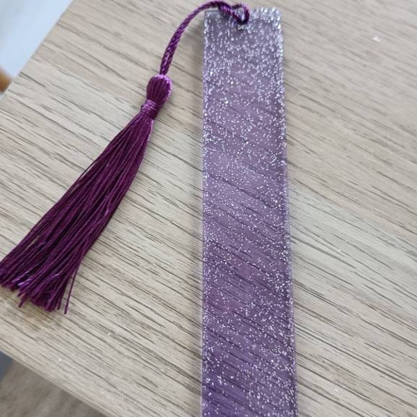 Rectangular Epoxy Resin Bookmark With Pompom With Personalization - Etsy