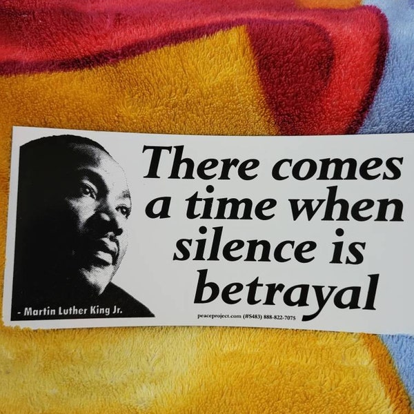 S4E Martin Luther King Jr. Quote T-Shirt - 'When Silence Is Betrayal' (Black, X-Large)