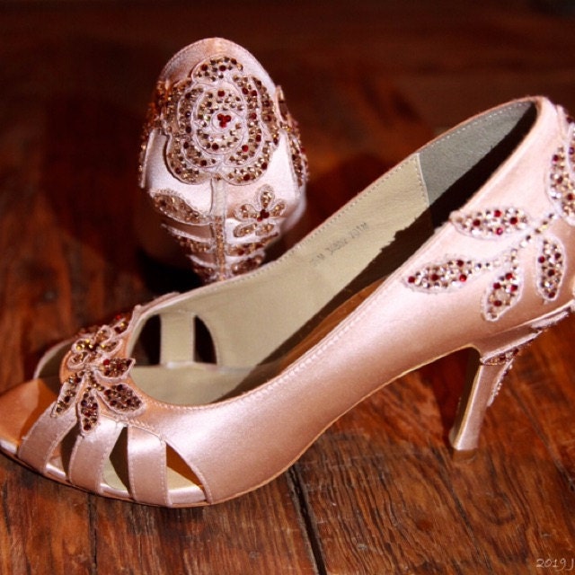 Wedding Shoes Bridal Heels Kitten Heel Wedding Shoes Low | Etsy