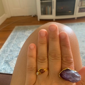Customer photo from Eva, Raw Crystal Ring Mystery Box! 3 Ring Set
