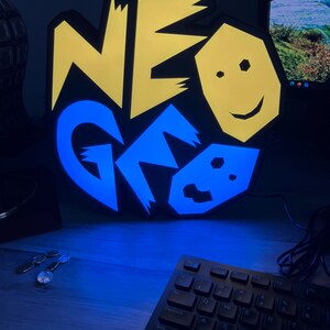 レベルネオ　ロゴスリーブ Neo Geo Logo LED Lightbox: Gaming Room Decor, 3D Printed Lamp - Etsy