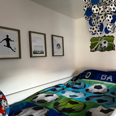 Football Prints, Football Wall Art, Boys Bedroom Wall Art, PERSONALISED ...