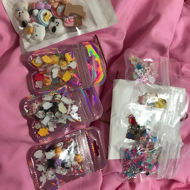 2 Paires De Cabochons Plats Sanrio En Résine - Hello Kitty & My Melody - Kawaii - Occasion
