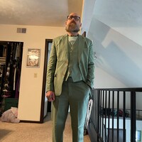 US UK Sage Green Linen Men’s 3 Piece Suit - Etsy