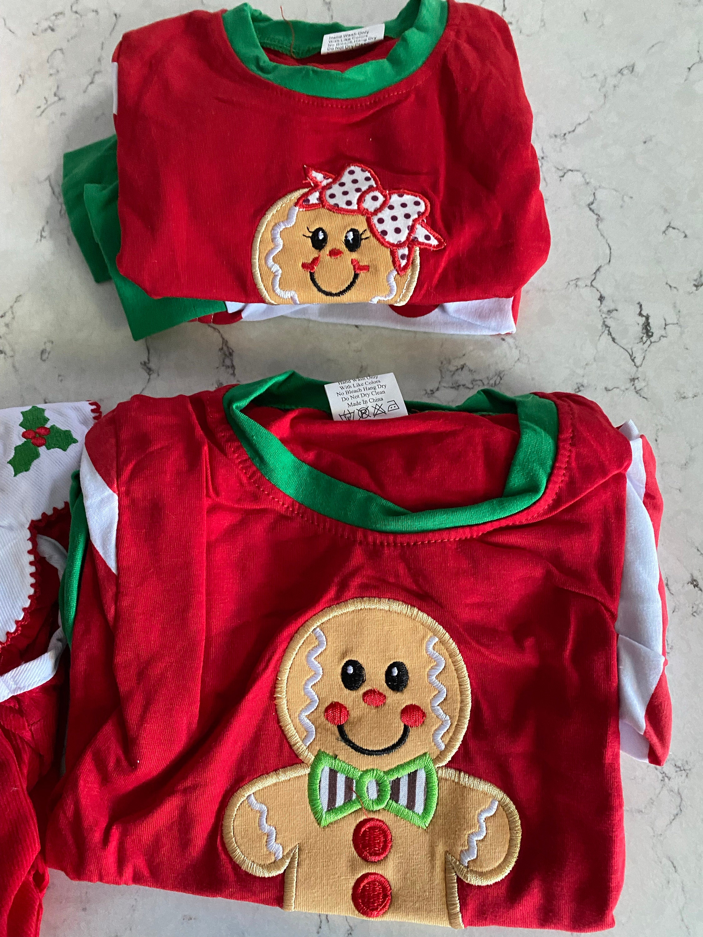 Sibling Christmas Gingerbread Christmas Toddler Pajamas , Boys Christmas Pajamas. Toddler Christmas, Girls PajamaToddler Christmas Pajamas ,