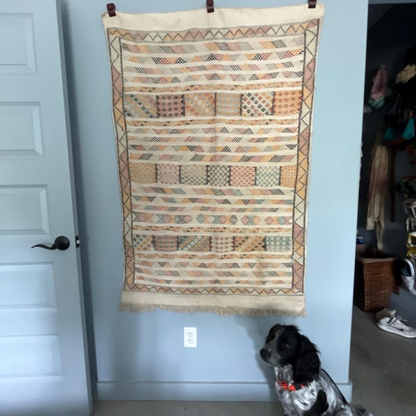 4 Small Tapestry Hangers for Walls, Quilt Hangers - Wooden Clamp Holder ...