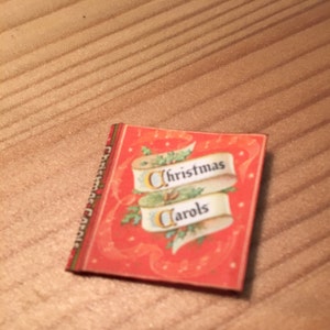 CHRISTMAS CAROLS Music Sheet Dollhouse Miniature Book 1:12 Christmas ...