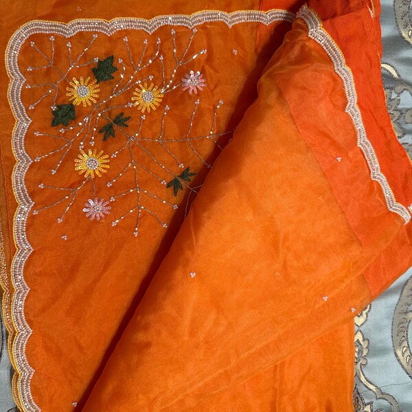 Viscose Organza Embroidery Saree  | Indian Sarees In USA