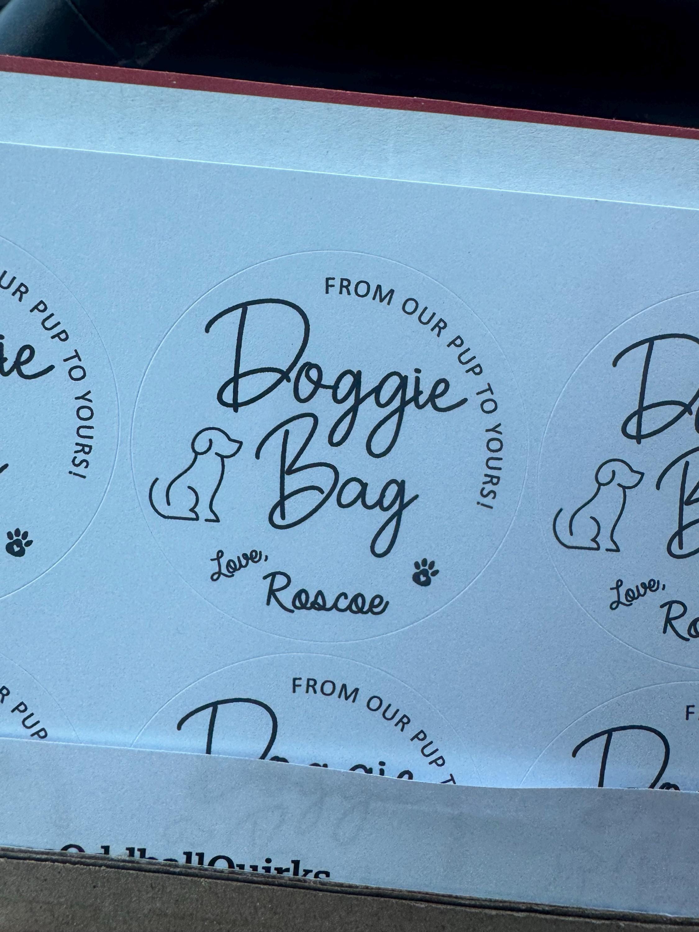 20 Doggie Bags Wedding Favors Stickers Custom Personalized, Dog Treat Pet Bags Labels Wedding, I Do Too, We Do Too, Pet Wedding Favors