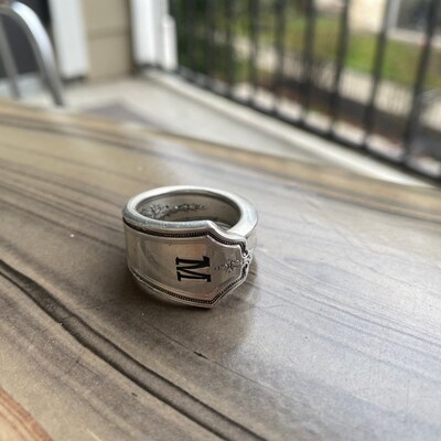 Personalized Spoon Rings Choose Your Letter and Pattern - Etsy