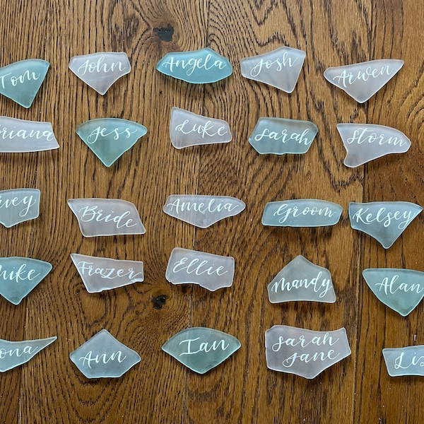 Handwritten Scallop Shell Place Names - Etsy