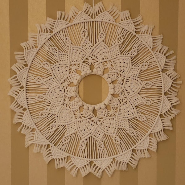 Macrame Pattern for a Two Toned Mandala, PDF File, Intermediate Skill ...