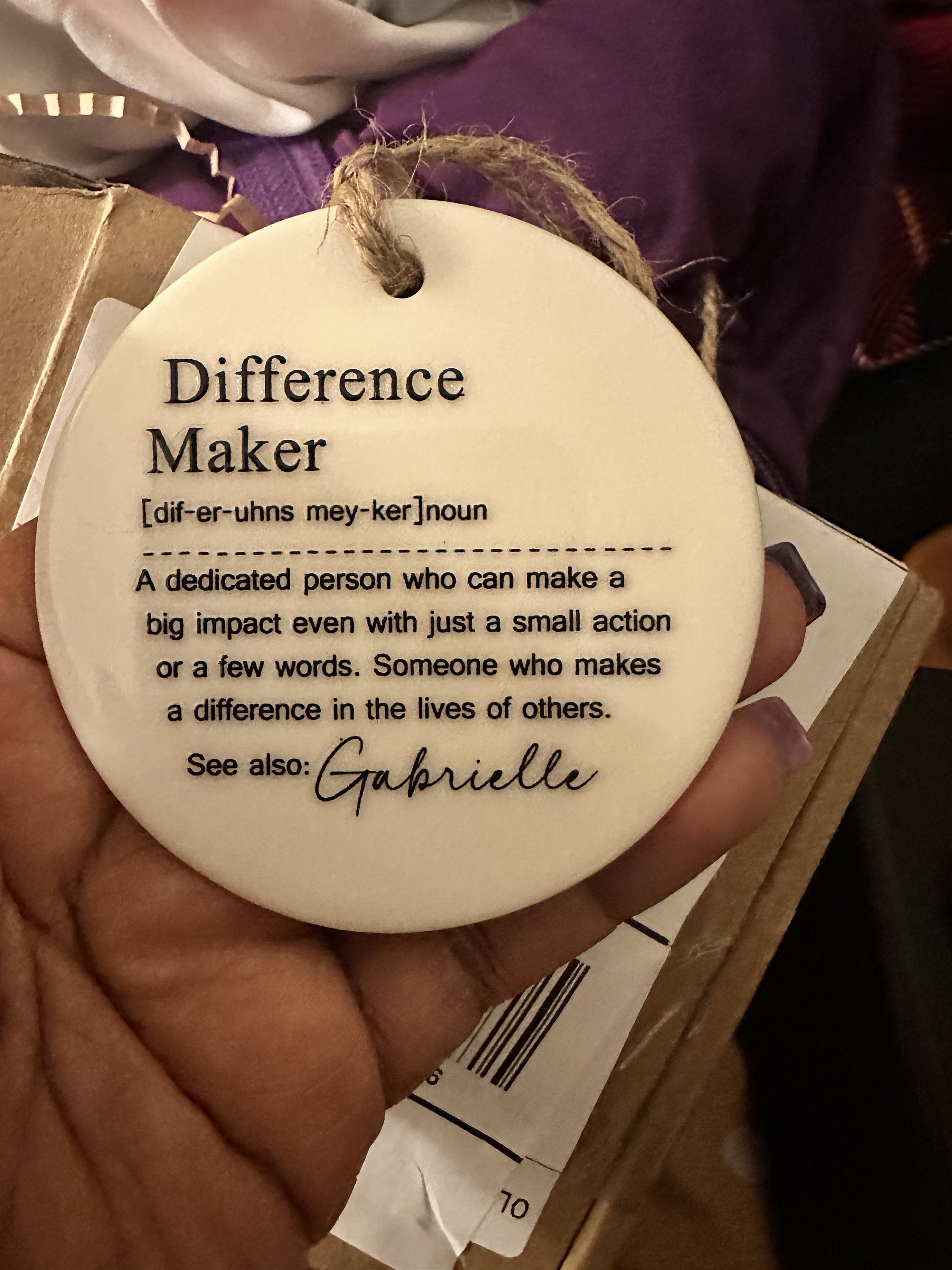 Difference Maker, Personalized Difference Maker Gift, Mentor Appreciation Gift, Leader Gift, Gift for Teacher, Thank You Gift, Leaving Gift