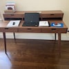 HEIM – Computer Desk, Wood Desk With Black Drawers, Bureau, Mid Century ...