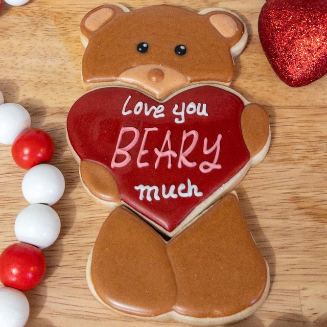 Valentine Teddy Bear Cookie Cutter – sheyb