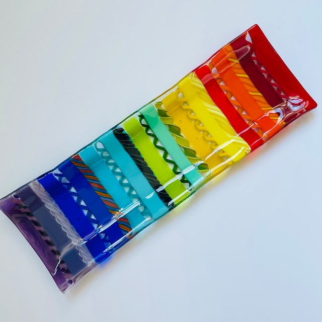 Long Skinny Irregular Rectangular Glass Fusing Draping Slump