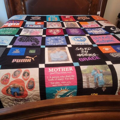 Custom Double Sided Tshirt Quilt With Free Shipping deposit - Etsy