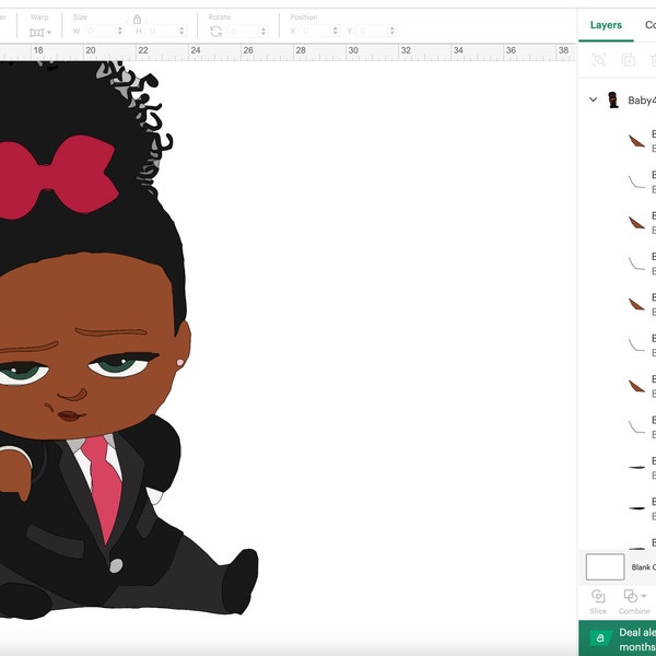 African American Boss Baby Girl Font / Boss Baby Girl Font SVG ...