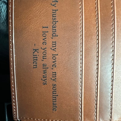 Leather Wallet, Personalized Christmas Gift Mens Wallet, Anniversary ...