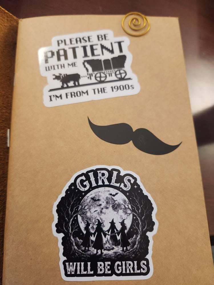 Customer photo of Please Be Patient With Me Im From The 1900s Vinyl Sticker