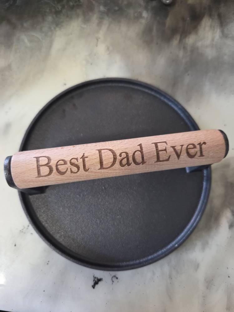 Personalized BURGER PRESS Smasher BBQ Grill Grilling Gift Groomsmen Gift for Him Dad Men Chef Cooking 6 Year Anniversary Tally Birthday