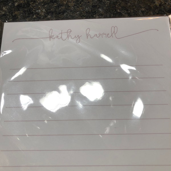 Personalized Script Notepad, Simple and Elegant Notepad, Personalized ...