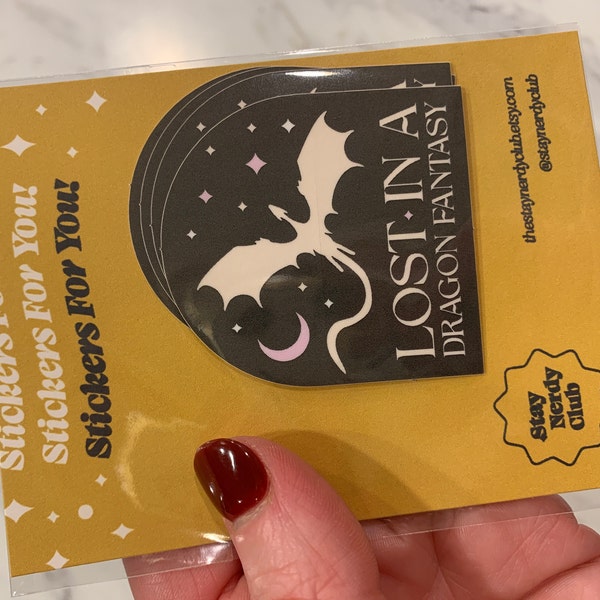 Dragon Kindle Sticker Fantasy Book Genre Sticker Romantasy Reader Gift