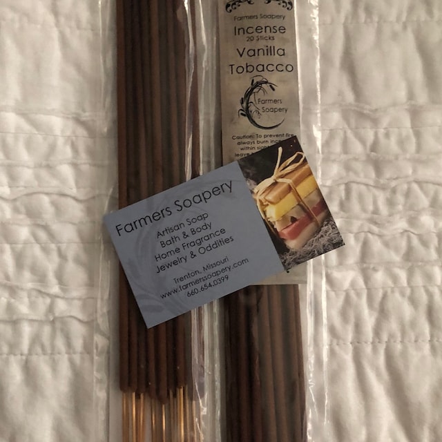 Smoke & Arrogance, Vanilla Tobacco Incense - 20 Sticks - Hand Dipped,  Strongly Soaked Heavily Scented Stick Incense
