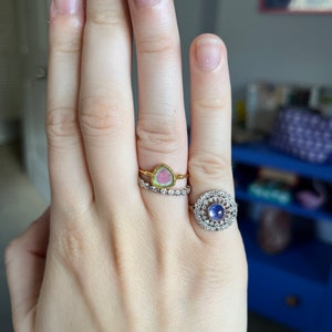 Customer photo from Syd, Raw Watermelon Tourmaline Slice Ring