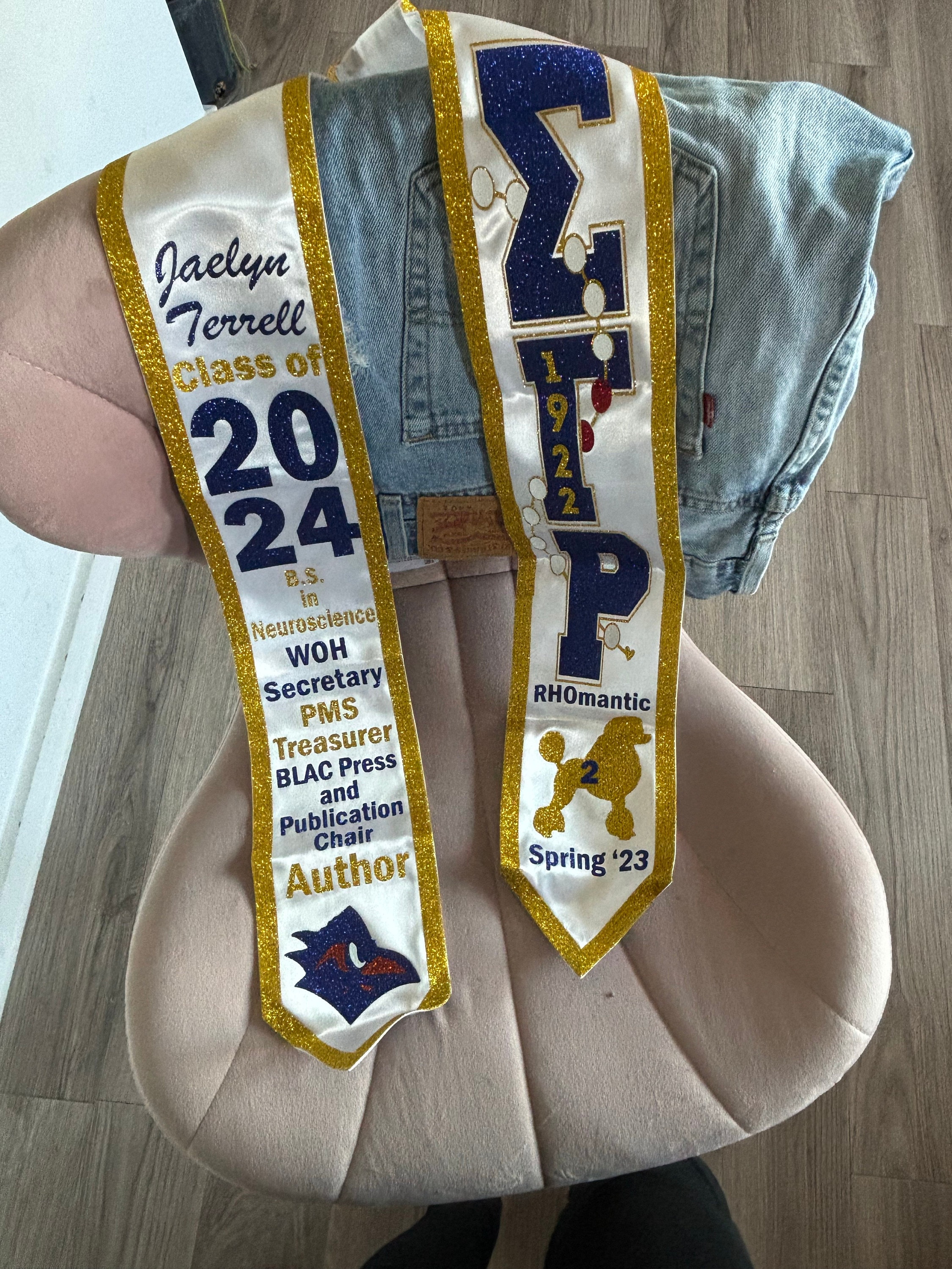 Sorority Graduation Stole | Custom Graduation Stole| Greek Graduation Stole | Pre-Designed Stole | Class of 2025 Stole| Class of 2025 Stole