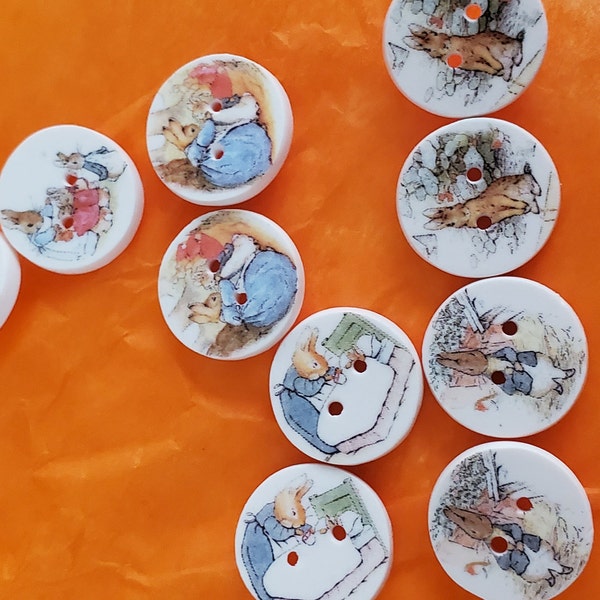 Peter Rabbit 15mm Buttons - 0.6