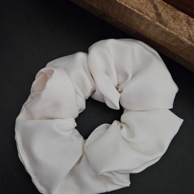 Sand Satin Scrunchies Pack , Bridesmaid Gifts , Big Scrunchie , Bridal ...