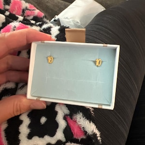 Customer photo, Football Stud Earrings