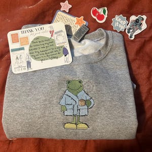 ★2023SS新作★LMC★FROG SWEATSHIRT Embroidered Frog Crewneck L Comfy Frog Sweatshirt - Etsy