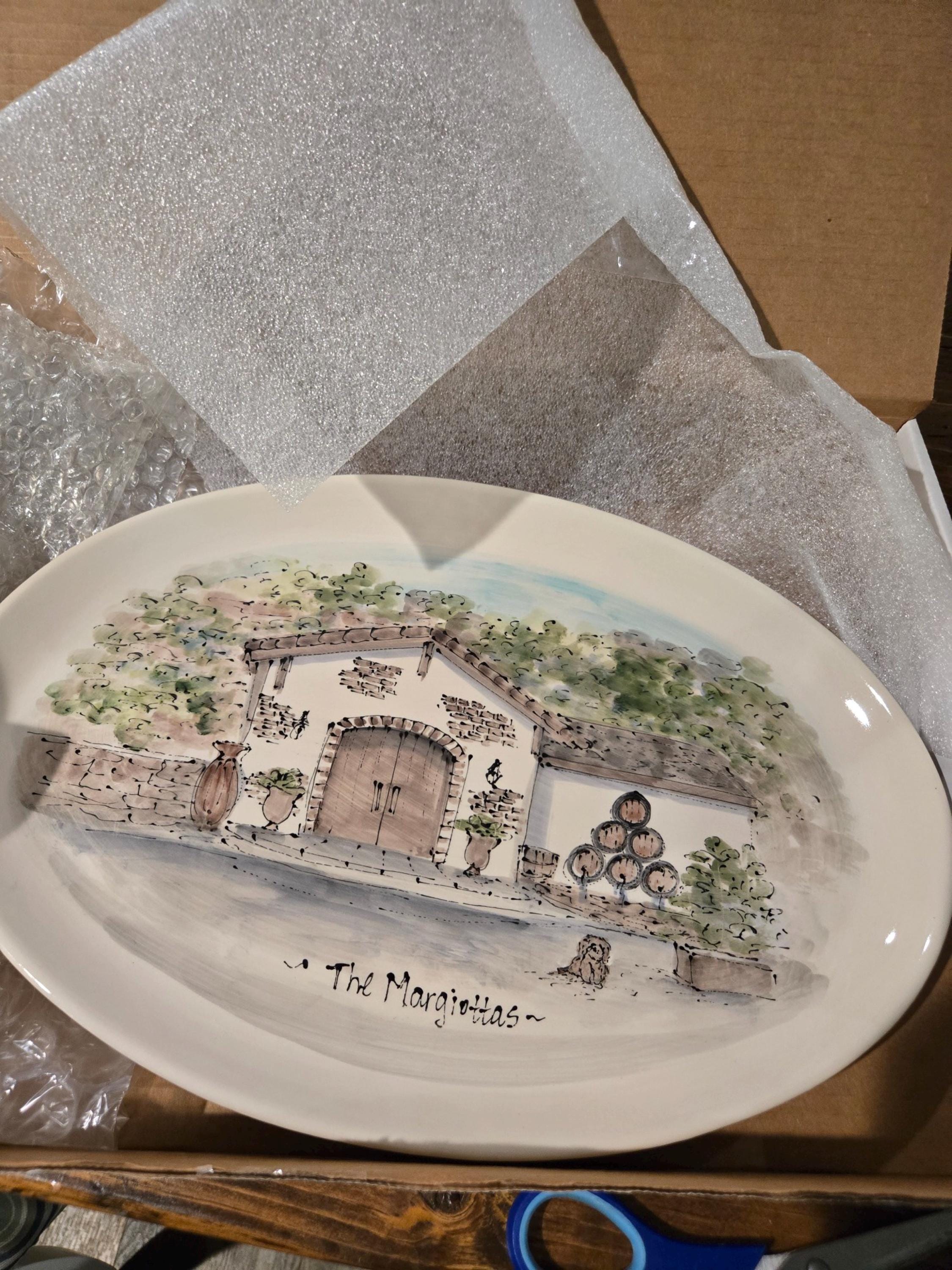 Personalized platter/Housewarming Gift/Handmade pottery/Serving/Heirloom/Wedding/Mother Father/Realtor/New Home/9th Anniversary/Husband Wife