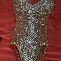 Body Rhinestones Crystal Bodysuit - Etsy UK