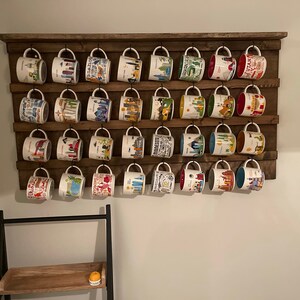 Kaffeebecherhalter mit Vitrinenregal Wandbecherhalter | Etsy