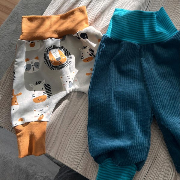 Pumphose Cordjersey Senf - Maritime Hose Mit Ankermotiv Für Kinder