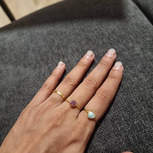 Customer photo from NamzK, Mini Raw Australian Opal Ring